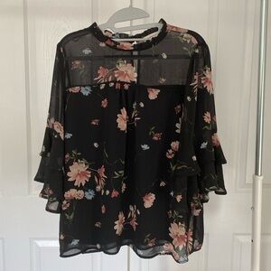 Monteau Floral Womens Top